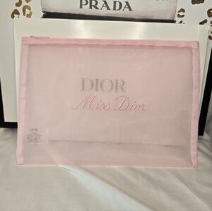 Dior Pink Mesh Pouch Comes With Your 999 Lipstick